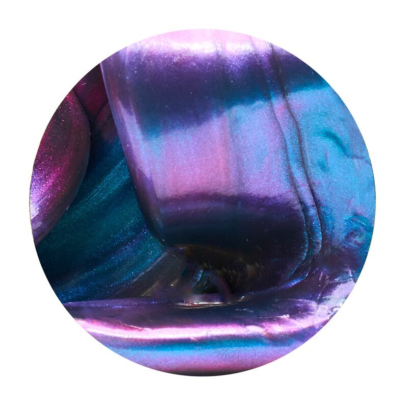 Flip Flop Knete mit Farbverlauf in Blau, Lila und Pink
