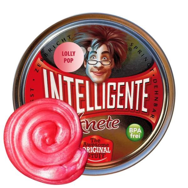 Intelligente Knete Lolly Pop in Rosa mit silbernem Schimmer
