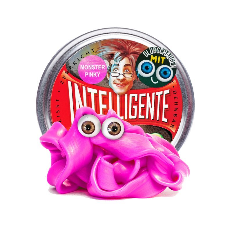 Intelligente Knete Monster Pinky – pinke Glitzerknete mit Augen
