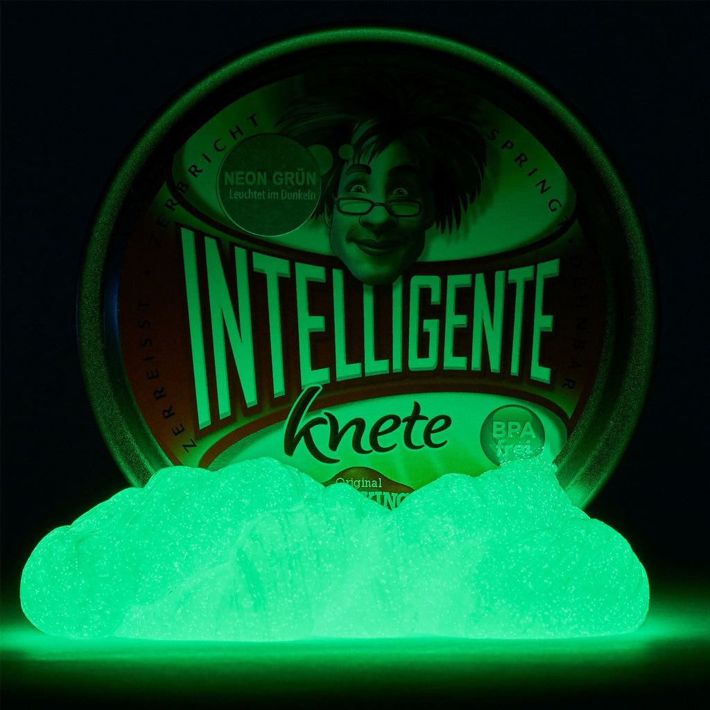 Glow-in-the-Dark Knete von Intelligente Knete – Neon Grün
