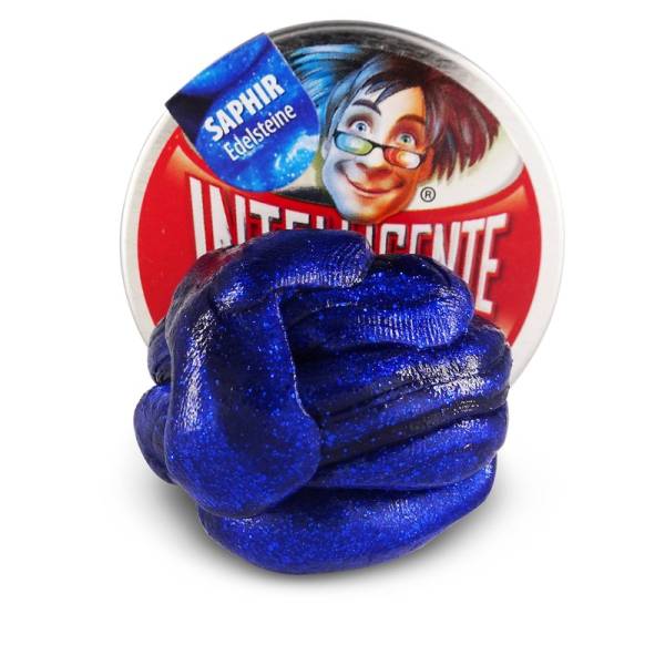 Intelligente Knete Klein Saphir – blaue Glitzerknete
