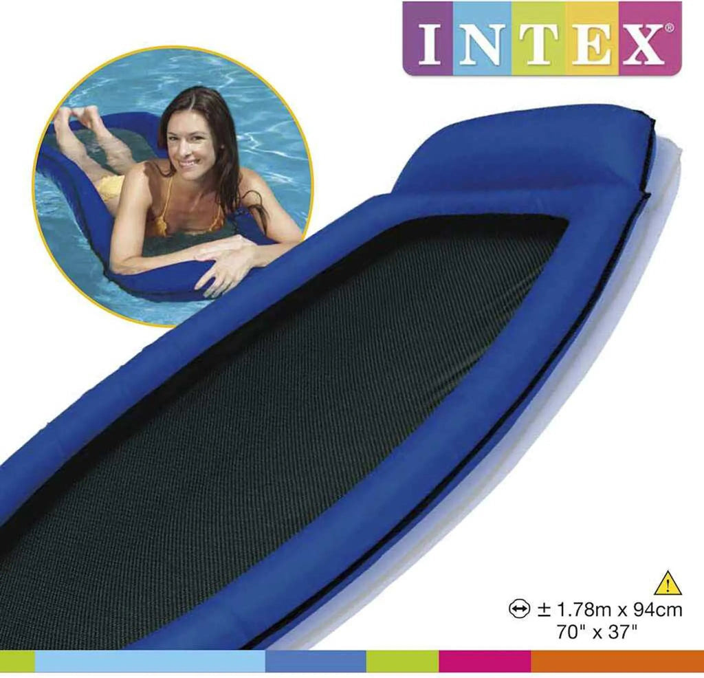 Intex Mesh Luftmatratze 178x94 cm mit Netzboden & Kissen, blau oder grün