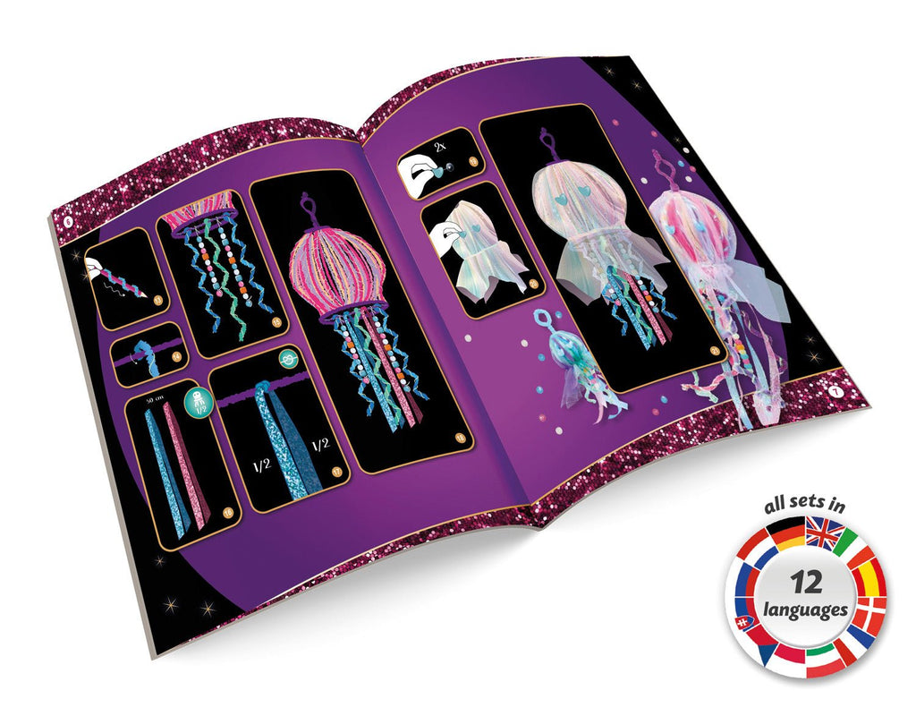 Fertige Glow-in-the-Dark-Qualle mit Tüllüberzug
