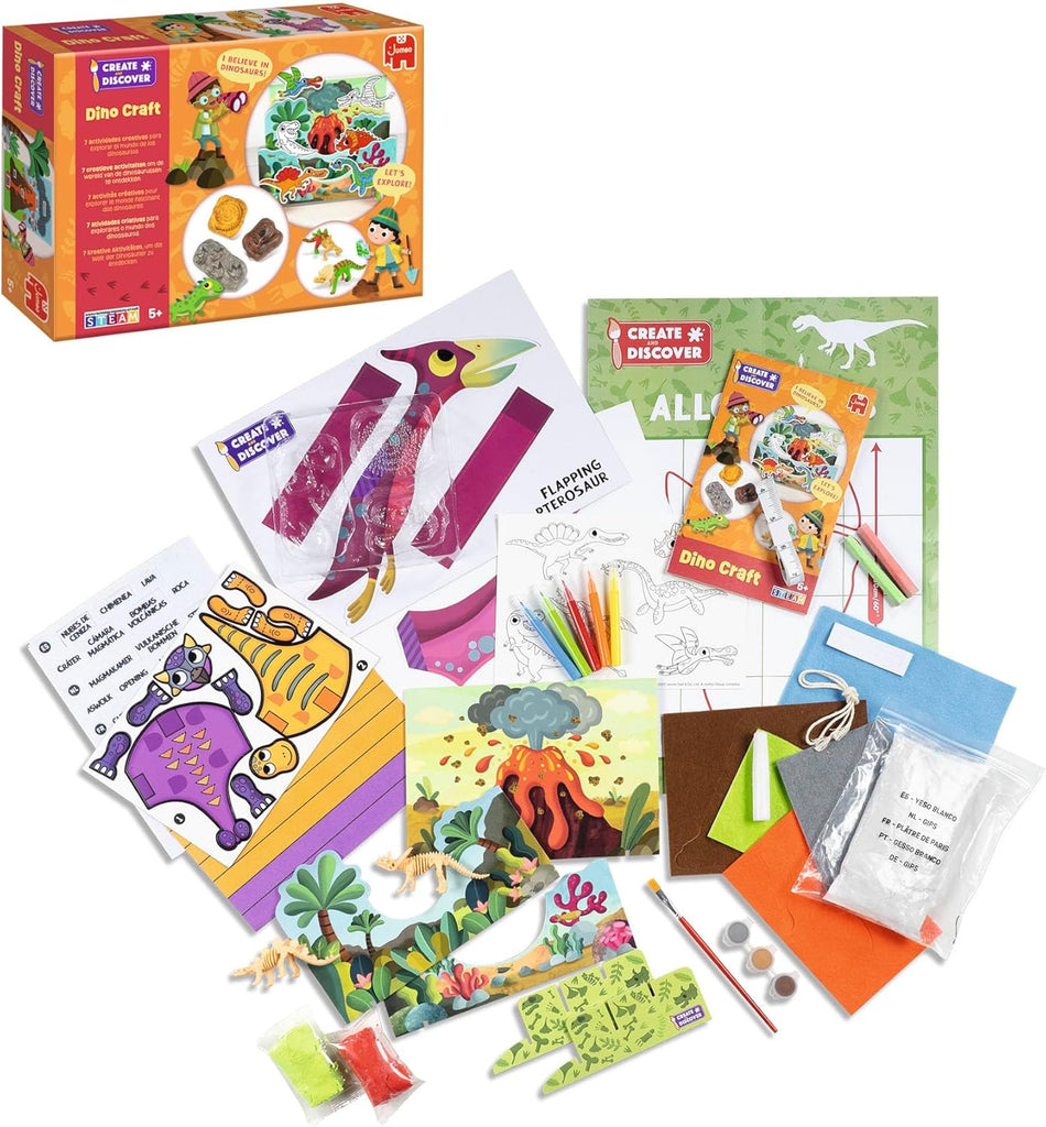 Jumbo Dino Craft Bastelset ab 5 Jahren mit Projektbuch

