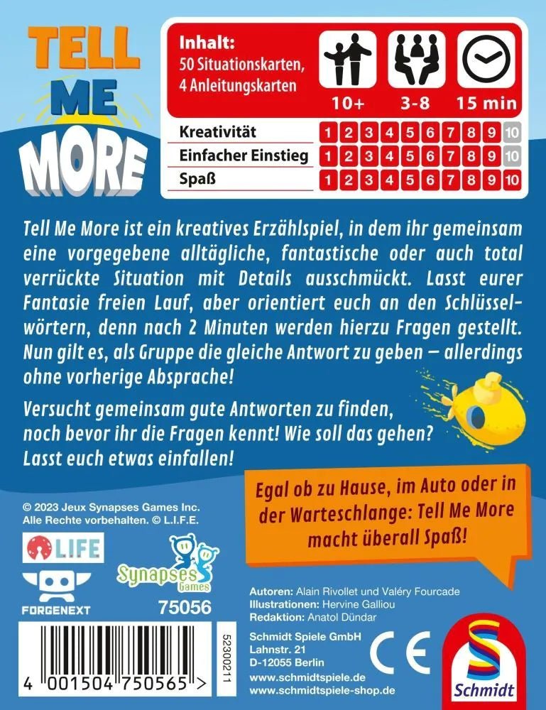 Kartenspiel - Tell Me More - Schmidt Spiele