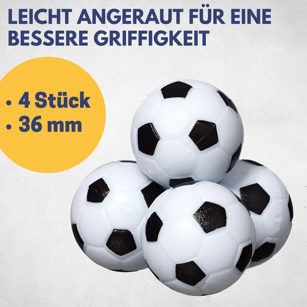 Kickerbälle 36mm, 4 Stück im Set für Tischkicker - Best