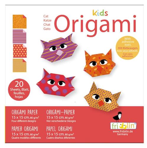 Kids Origami - Katze 15x15cm - Fridolin