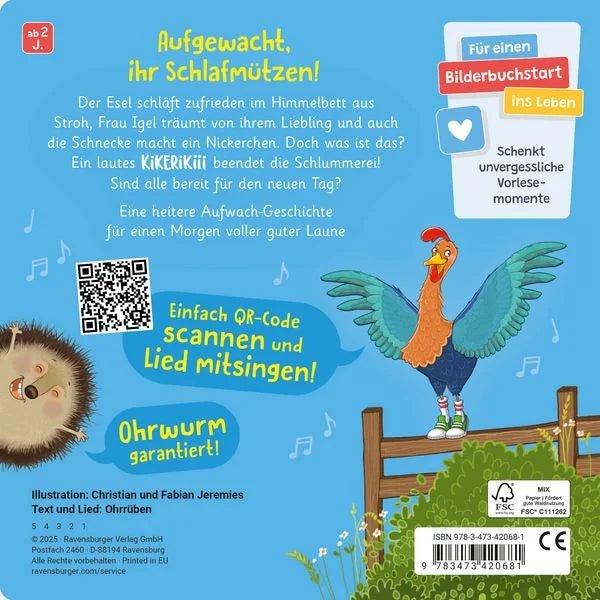 Tierische Aufwachgeschichte mit QR-Lied ab 2–4 Jahre