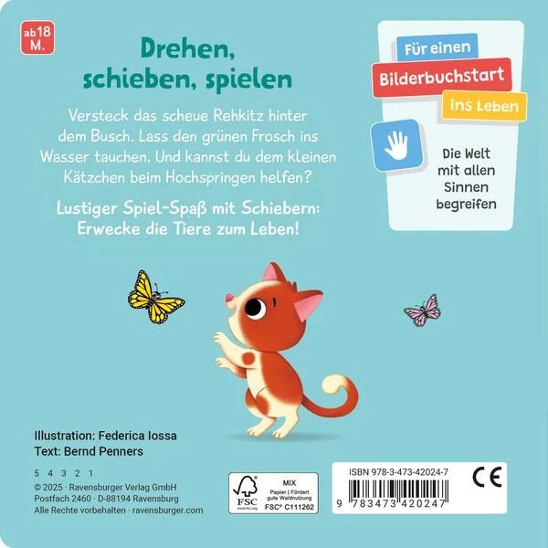 Kinderbücher - Mein Schiebe - Mitmachbuch: Lieblingstiere - Ravensburger