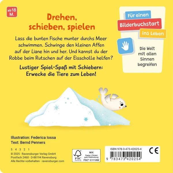 Kinderbücher - Mein Schiebe - Mitmachbuch: Wilde Tiere - Ravensburger