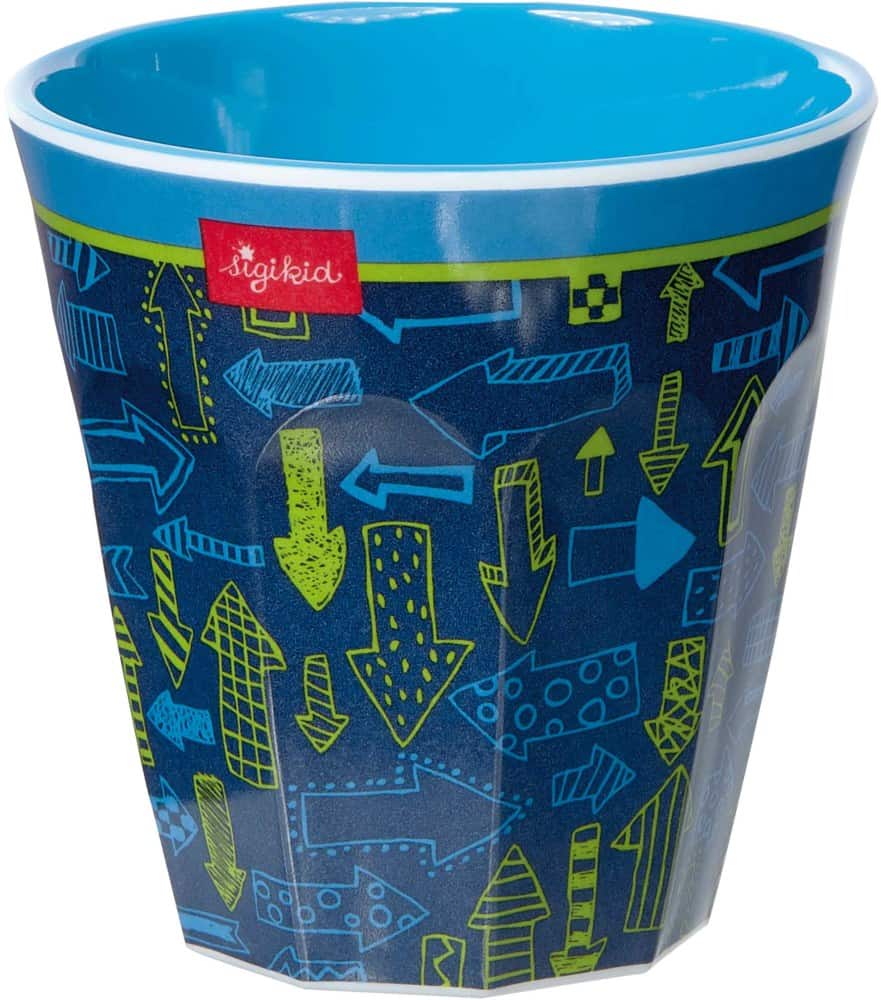 Kindergeschirr - Melamin Becher Arrows Pfeil Blau - Sigikid