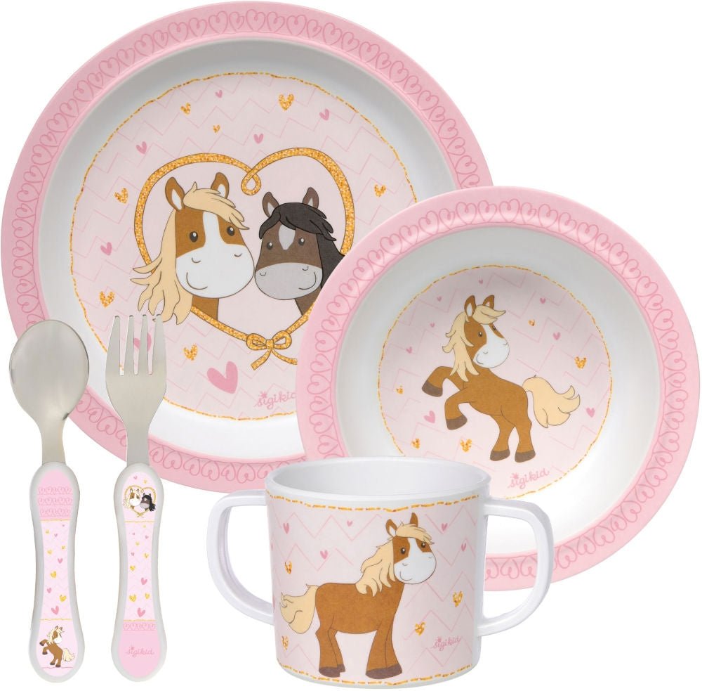 Kindergeschirr - Set - Melamin - Pony love - Sigikid