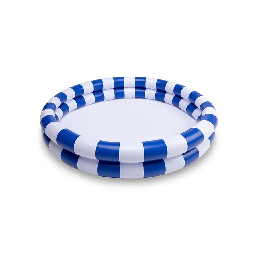 Kinderpool blau weiß Ø 100 cm aus robustem PVC für Kinder von 1 bis 3 Jahren