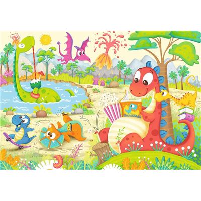 Kinderpuzzle 2x12 - Lieblingsdinos - Ravensburger