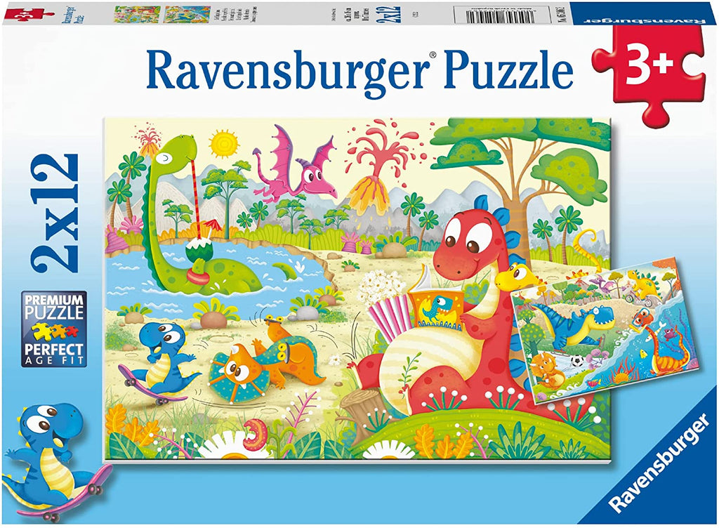 Kinderpuzzle 2x12 - Lieblingsdinos - Ravensburger