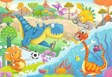 Kinderpuzzle 2x12 - Lieblingsdinos - Ravensburger