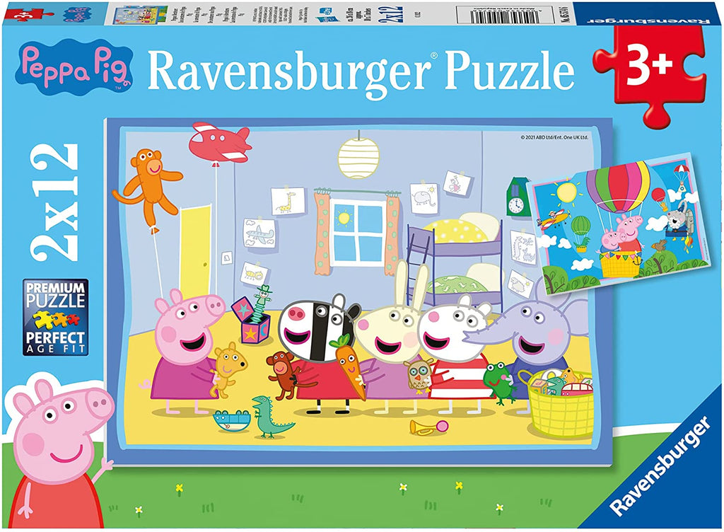 Kinderpuzzle 2x12 - Peppas Abenteuer - Ravensburger