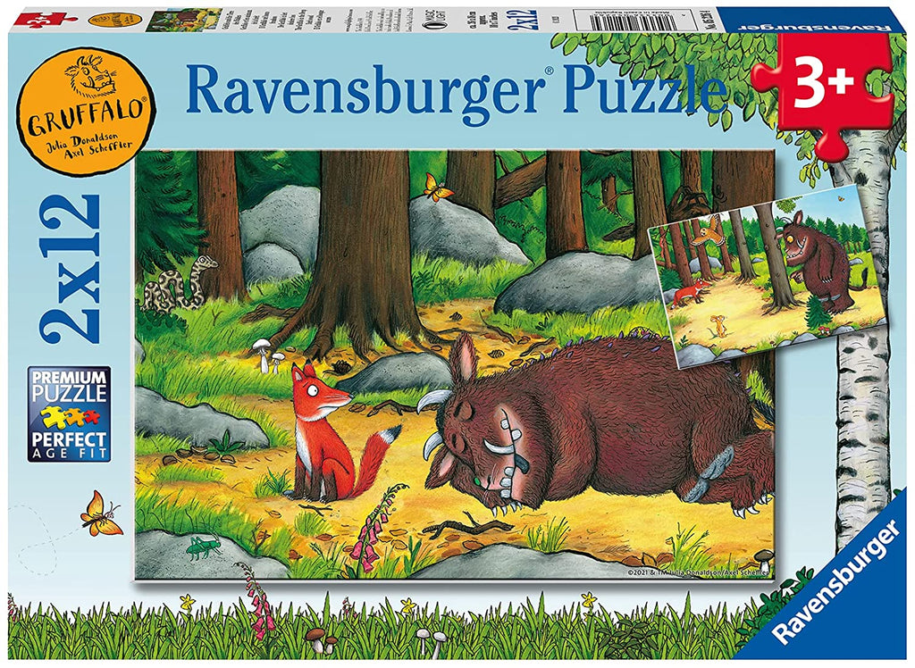 Kinderpuzzle 2x12 - Waldspaziergang Grüffelo - Ravensburger