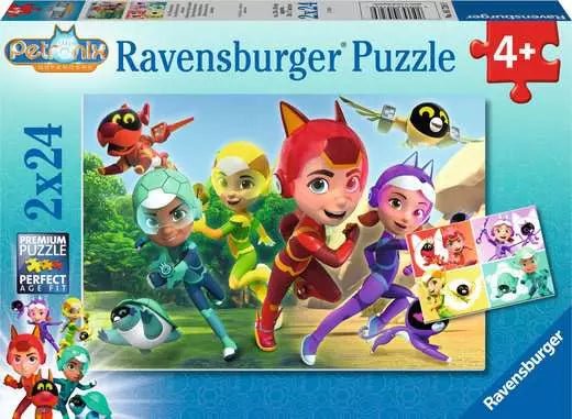 Kinderpuzzle 2x24 - Die Tierschützer - Ravensburger