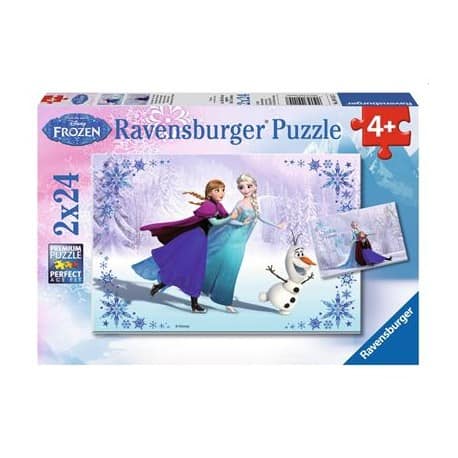 Kinderpuzzle 2x24 - Eiskönigin Schwestern für immer - Ravensburger