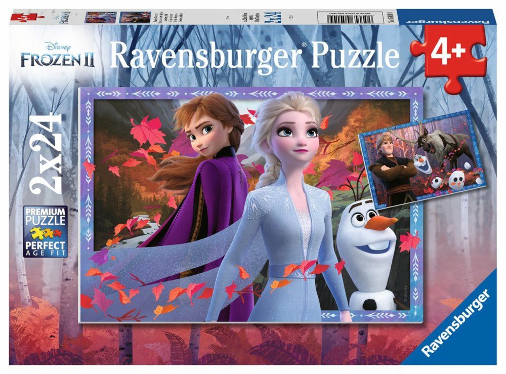 Kinderpuzzle 2x24 - Frostige Abenteuer Frozen II - Ravensburger