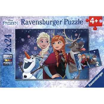 Kinderpuzzle 2x24 - Frozen Nordlichter - Ravensburger