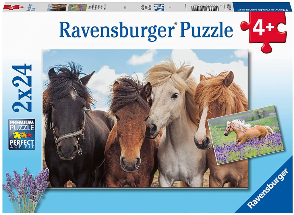 Kinderpuzzle 2x24 - Pferdeliebe - Ravensburger