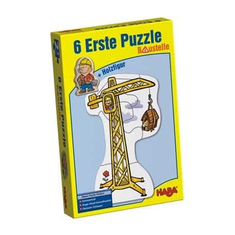 Kinderpuzzle - 6 erste Puzzles Baustelle - Haba