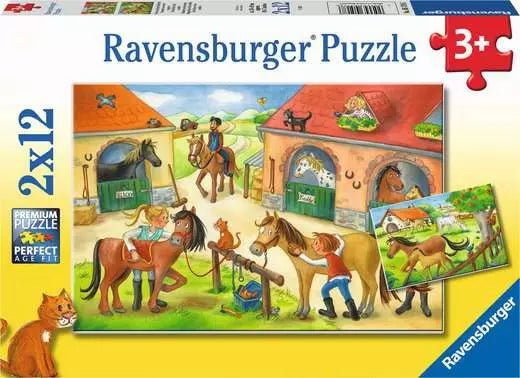 Kinderpuzzle ab 3 Jahren - Ferien auf dem Pferdehof - 12 Teile - Ravensburger