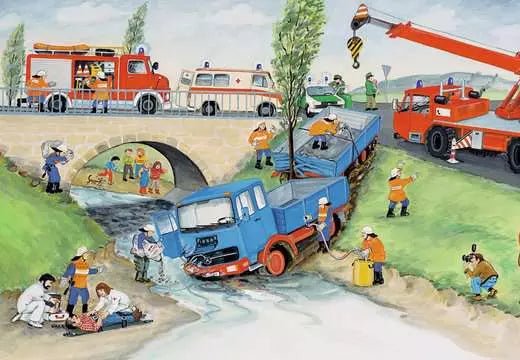 Kinderpuzzle ab 4 Jahren - Bei der Feuerwehr - 24 Teile - Ravensburger