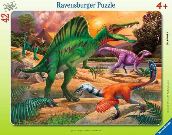 Kinderpuzzle Spinosaurus ab 4 Jahren mit 42 Teilen im Rahmen