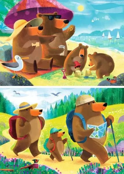 Kinderpuzzle Urlaubsträume ab 4 Jahren mit 2x24 Teilen von Ravensburger
