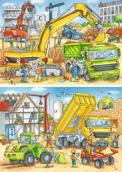Puzzle mit Bagger und Laster für Kinder ab 4