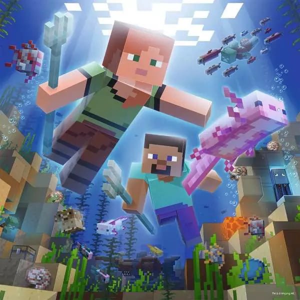 Minecraft Steve Alex Abenteuer Puzzle Ravensburger 49 Teile set
