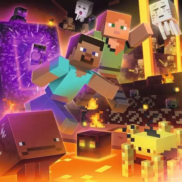 Minecraft Steve Alex Abenteuer Puzzle Ravensburger 49 Teile set
