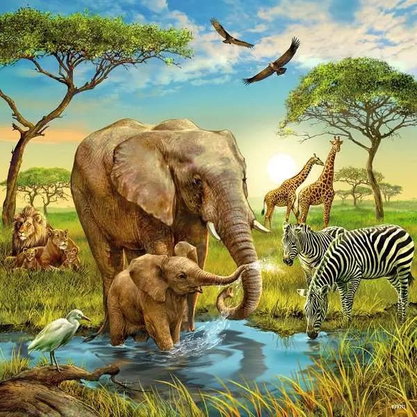 Kinderpuzzle Tiere der Erde mit stabilen Puzzleteilen