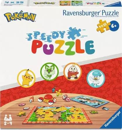 Verpackung vom Speedy Puzzle Pokémon-Set mit vier Puzzles