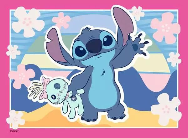 Gestapelte 35-teilige Puzzles mit Stitch-Motiven