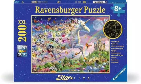 Kinderpuzzle ab 8 Jahren - Leuchtendes Schmetterlingseinhorn - 200 Teile - Ravensburger