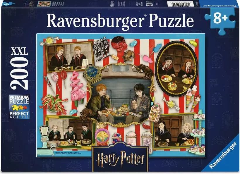 Puzzle 200 Teile Ravensburger Magische Süßigkeiten ab 8 Jahren mit Harry Potter Charakteren Verpackung Vorderansicht