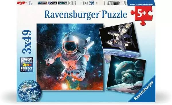 Kinderpuzzle - Abenteuer Weltraum - 49 Teile - Ravensburger