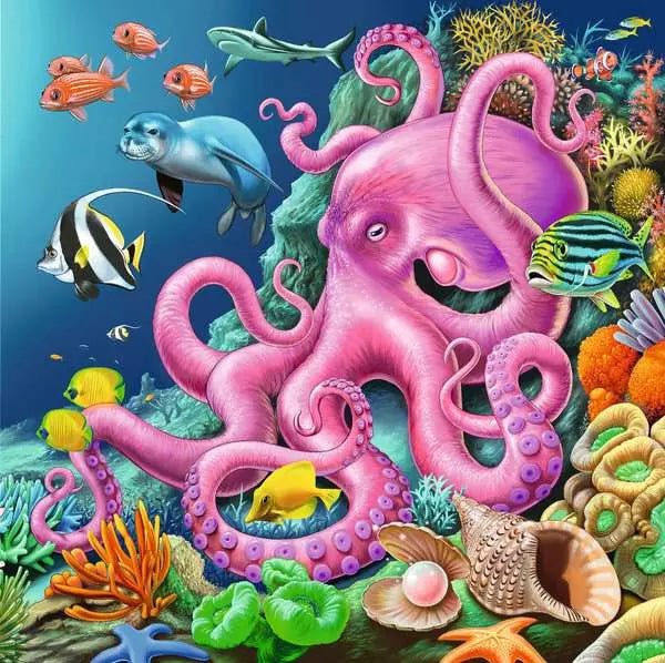 Kinderpuzzle - Bezaubernde Unterwasserwelt - 3x49 Teile - Ravensburger