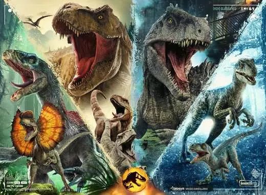 Kinderpuzzle - Dinosaurierarten - 100 Teile Jurassic Wolrd - Ravensburger