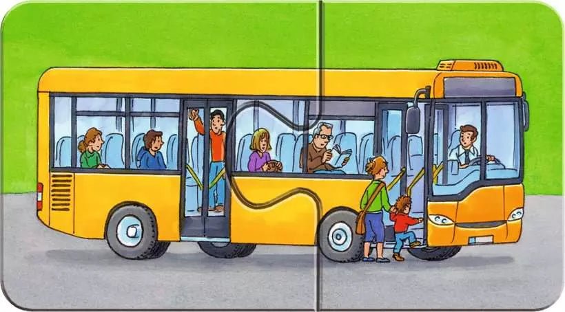Kinderpuzzle Einsatzfahrzeuge 2 Teile für erste Zuordnungen