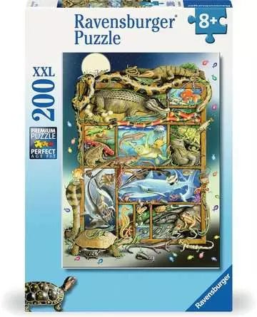 Kinderpuzzle - Reptilien im Regal - 200 Teile - Ravensburger