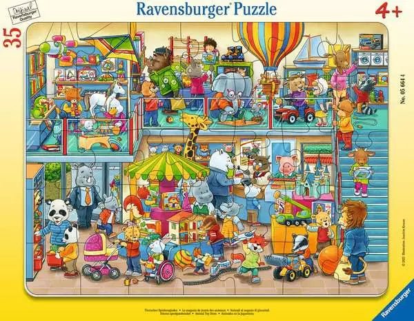 Kinderpuzzle - Tierischer Spielzeugladen - Ravensburger