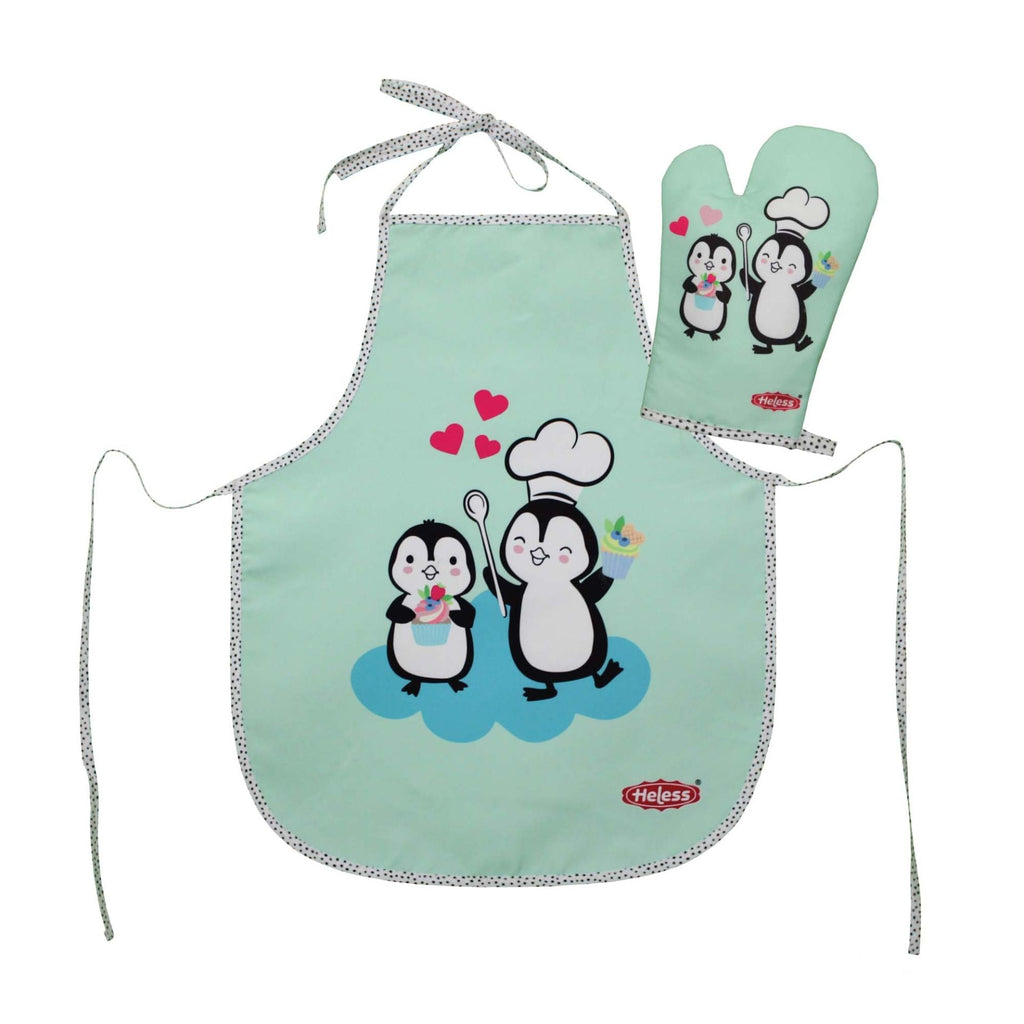 Kinderschürze mit Topfhandschuh "Pinguin" - Heless