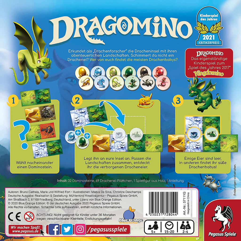 Kinderspiel des Jahres 2021 - Dragomino - Pegasus Spiele