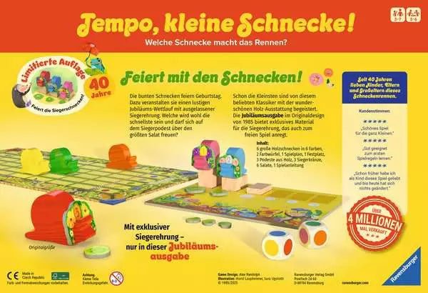 Kinderspiel - Tempo kleine Schnecke 40 Jahre - Ravensburger