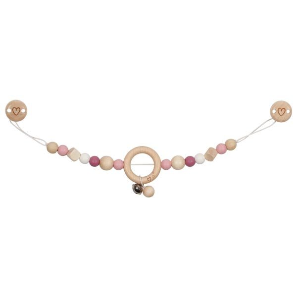 Kinderwagenkette Herz Pink - Heimess